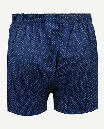 Boxershort print donkerblauw
