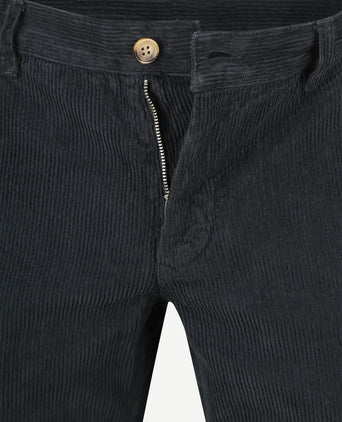 Steppin' Out chino flemm corduroy donkerblauw | Regular-fit
