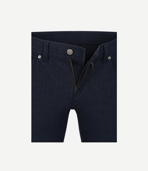 Broek Lyon tapered donkerblauw