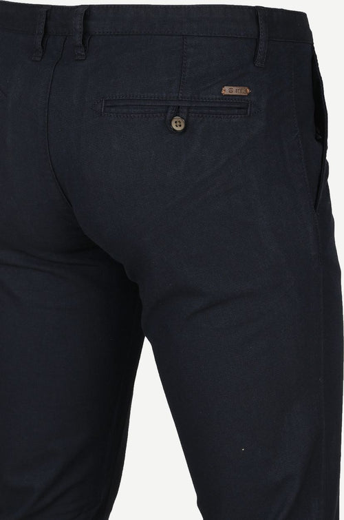 Chino dessin donkerblauw