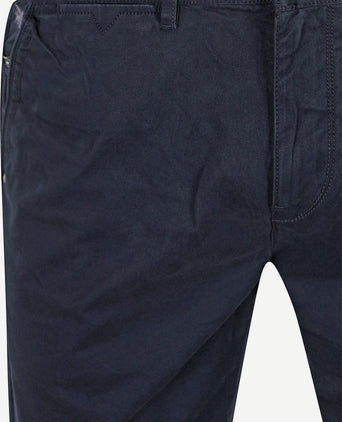 V65 short fine twill donkerblauw