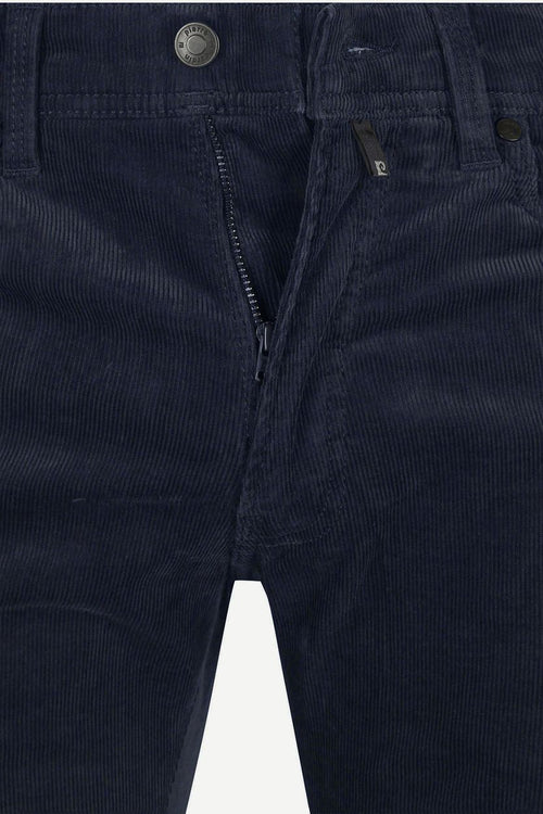 Broek Lyon future flex corduroy donkerblauw