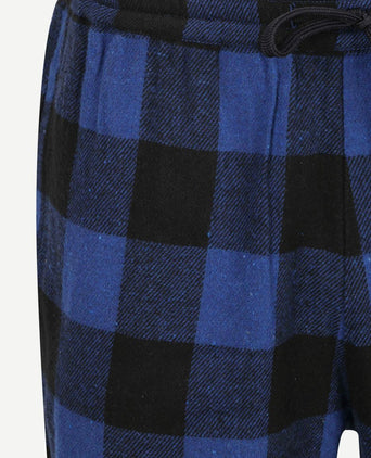 Loungebroek ruit blauw