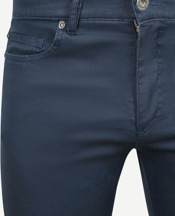 Broek bruno structured donkerblauw