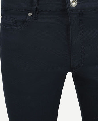 Broek 5-pocket johnson waffle donkerblauw