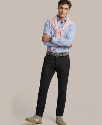 Chino newbury light twill donkerblauw