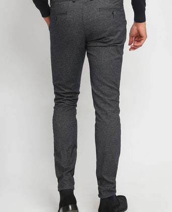 Chino Pico pleat donkerblauw