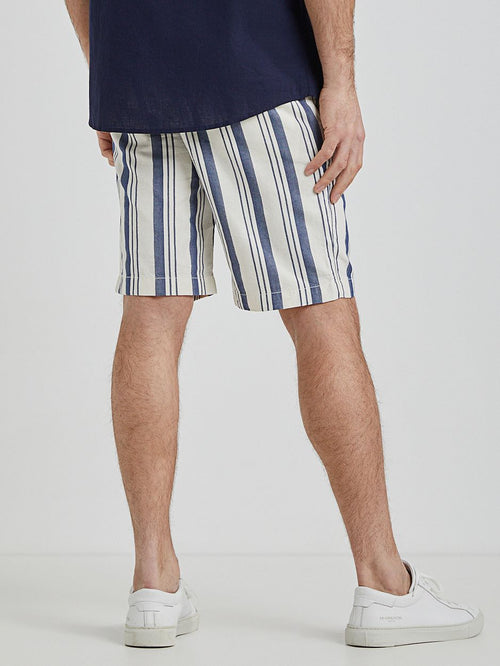 Short strepen blauw