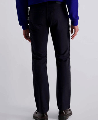 Broek Lyon tapered print donkerblauw