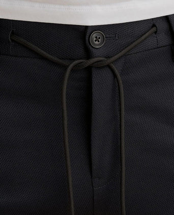 V11 short piqué donkerblauw