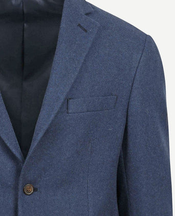 Tweed colbert mid blauw