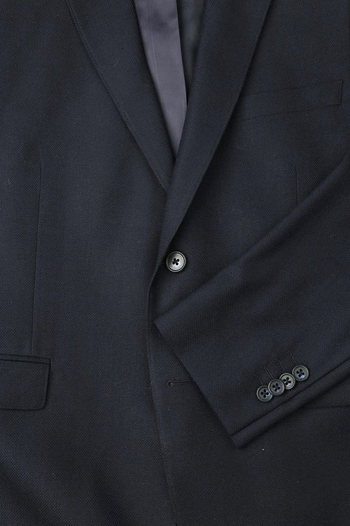 Classic colbert wol blend donkerblauw