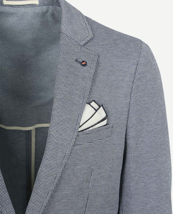 Colbert fame houndstooth donkerblauw