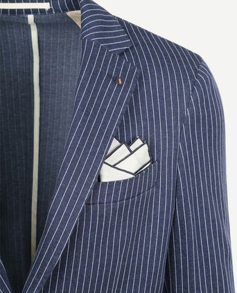 Colbert mylo pinstripe donkerblauw
