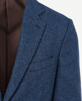 Colbert lamswol tweed blauw