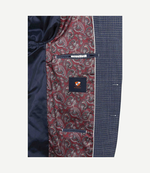 Colbert royal blauw ruiten