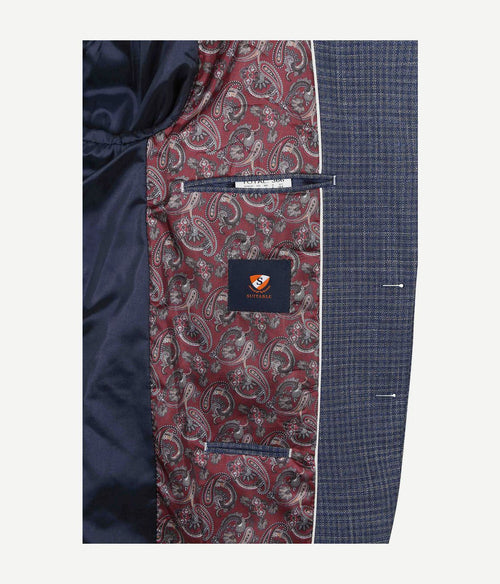 Colbert royal blauw ruiten