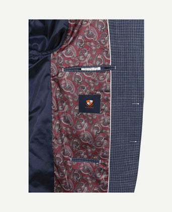 Colbert royal blauw ruiten