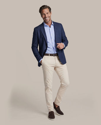 Blazer linen twill donkerblauw