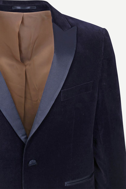 Smoking blazer velvet donkerblauw