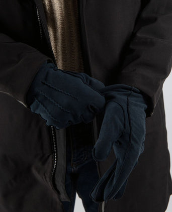 Suitable suede handschoen donkerblauw