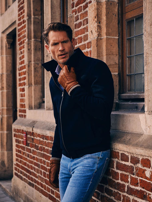 Steppin' Out herrit jack wool blend donkerblauw | Regular-fit