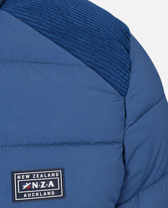 Jas padded Oxford blauw