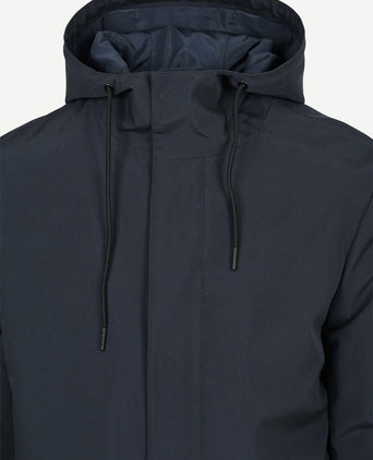 Jas hood tech donkerblauw