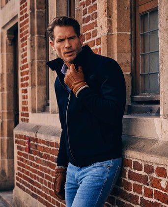Herrit jack wool blend donkerblauw