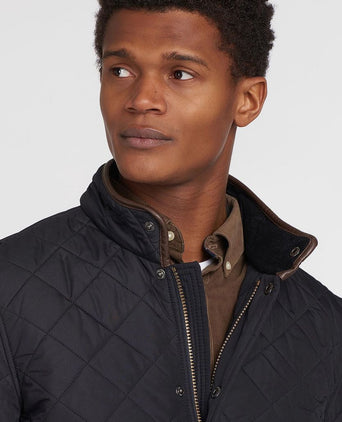 Quilted jas powell donkerblauw
