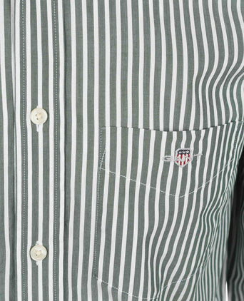 Gant casual overhemd streep groen | Regular-fit