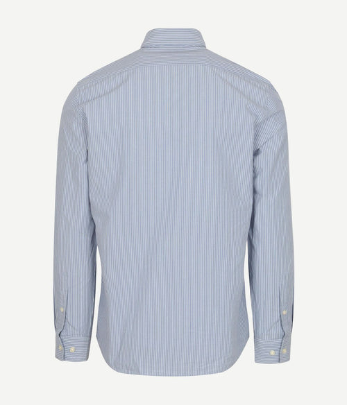 Marc o'polo overhemd streep lichtblauw | Regular-fit