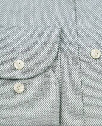 Profuomo basketweave overhemd groen | Slim-fit