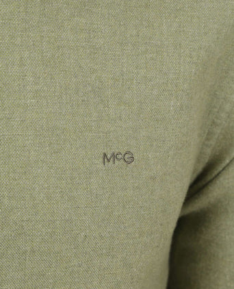 McGregor overhemd flanel melange sage groen | Regular-fit