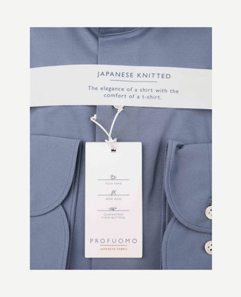 Japanese knitted overhemd indigo