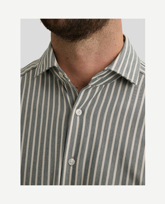 Overhemd elevated knit streep blauw