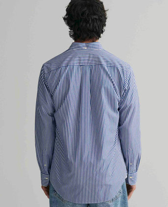 Gant casual overhemd streep blauw | Regular-fit