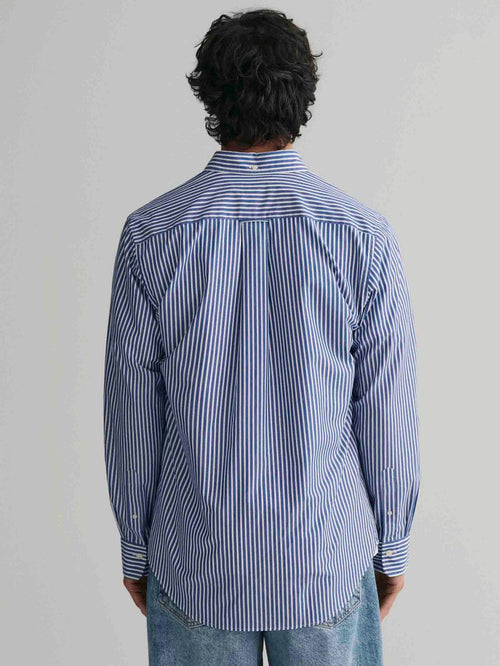 Gant casual overhemd streep blauw | Regular-fit