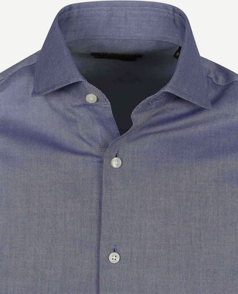 Overhemd Oxford melange blauw