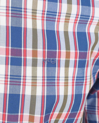 Overhemd poplin ruiten multicolour