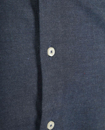 Steppin' Out overhemd flanel donkerblauw | Slim-fit