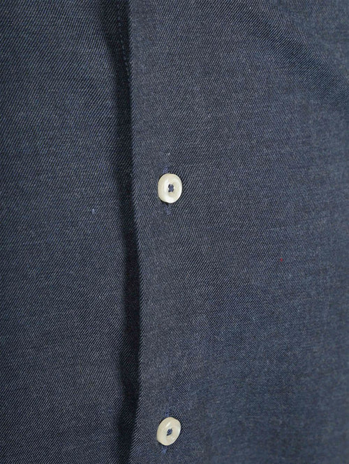 Steppin' Out overhemd flanel donkerblauw | Slim-fit