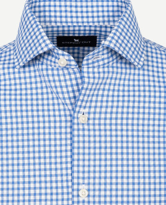 Oxford overhemd ruit blauw