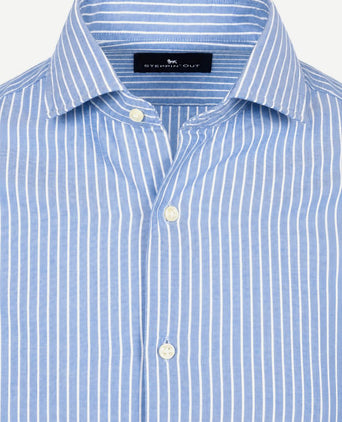 Oxford overhemd stripe blauw