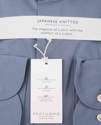 Japanese knitted overhemd indigo