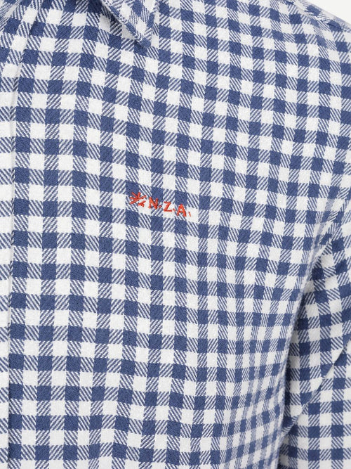 Overhemd bd coarse heavy flannel blauw