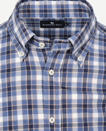 Overhemd ruit blauw