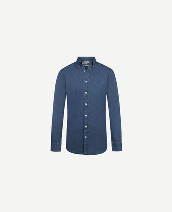 Overhemd chambray indigo
