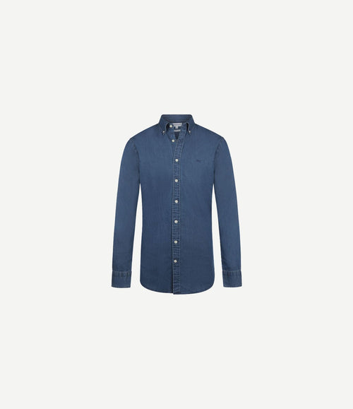 Overhemd chambray indigo