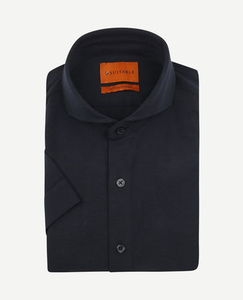 Shortsleeve sorona overhemd erik donkerblauw